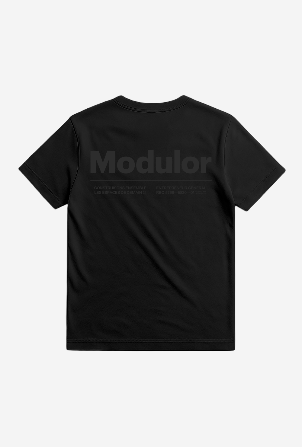 T-SHIRT CLASSIQUE NOIR SUR NOIR