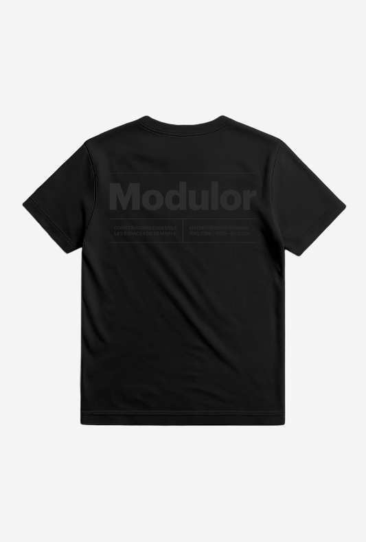 T-SHIRT CLASSIQUE NOIR SUR NOIR