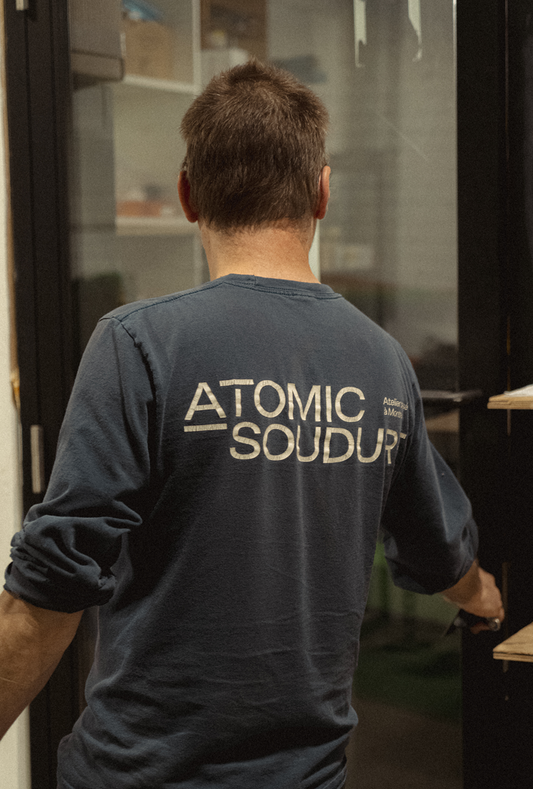 CHANDAIL VINTAGE ATOMIC BLEU ANCIEN LOGO