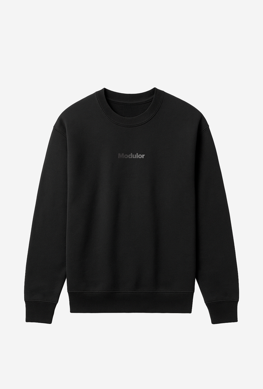 CREWNECK BLACK ON BLACK