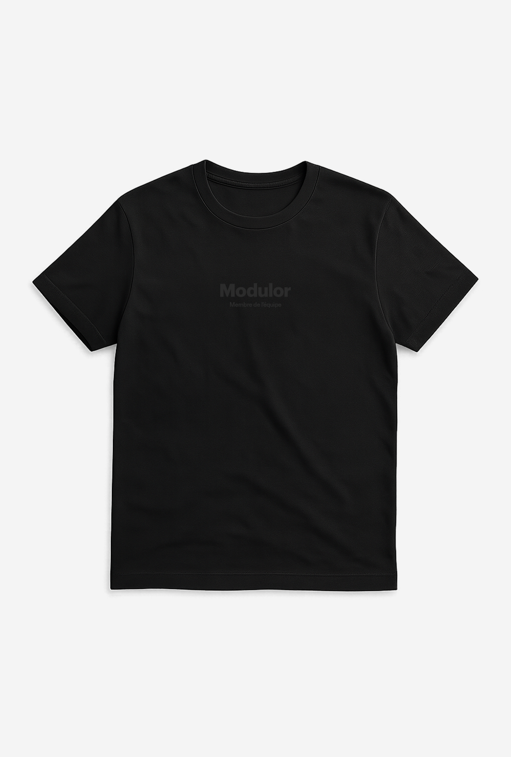 T-SHIRT CLASSIQUE NOIR SUR NOIR