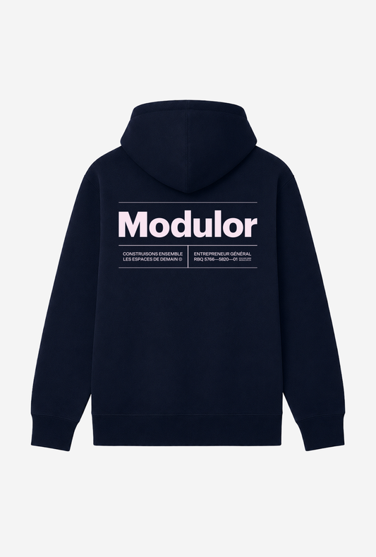 HOODIE CLASSIQUE NAVY / ROSE
